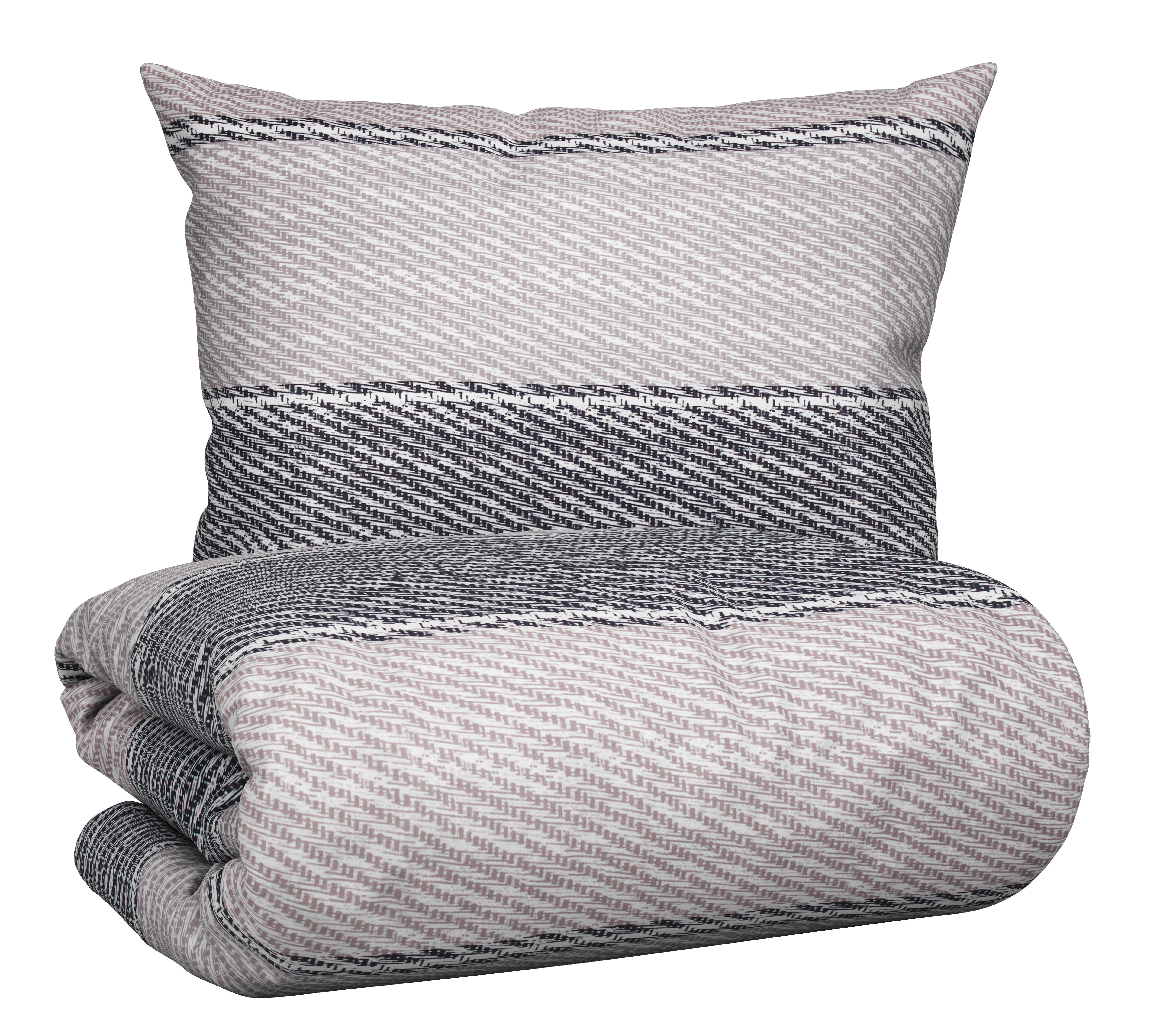 Bettwäsche Bio Eva Design ca. 160x210cm - Taupe, Modern, Textil (160/210cm) - ecoTree