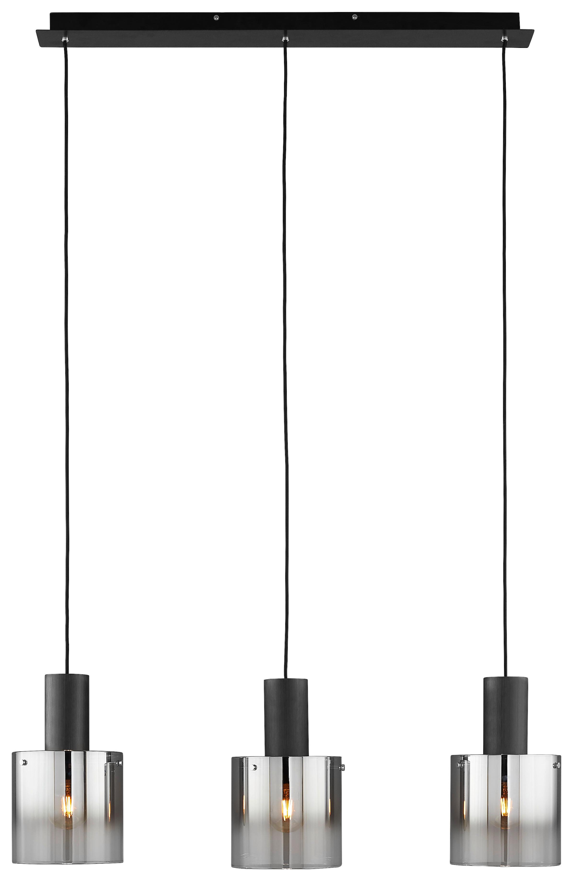 LAMPA WISZĄCA ALESUND - czarny, Design, metal/szkło (90/20/120cm) - Dieter Knoll