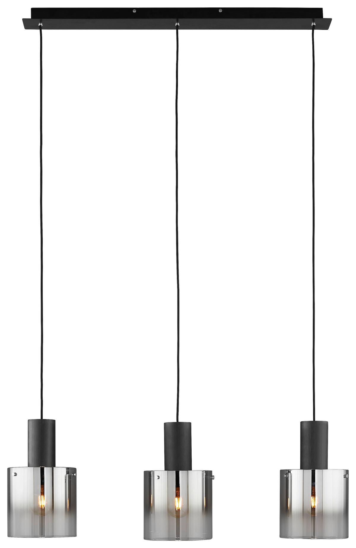 LAMPA WISZĄCA ALESUND - czarny, Design, metal/szkło (90/20/120cm) - Dieter Knoll