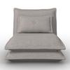 SCHLAFSESSEL TAMARA - Lichtgrijs, Modern, Textiel/Metaal (82/31/69cm) - Bessagi Home