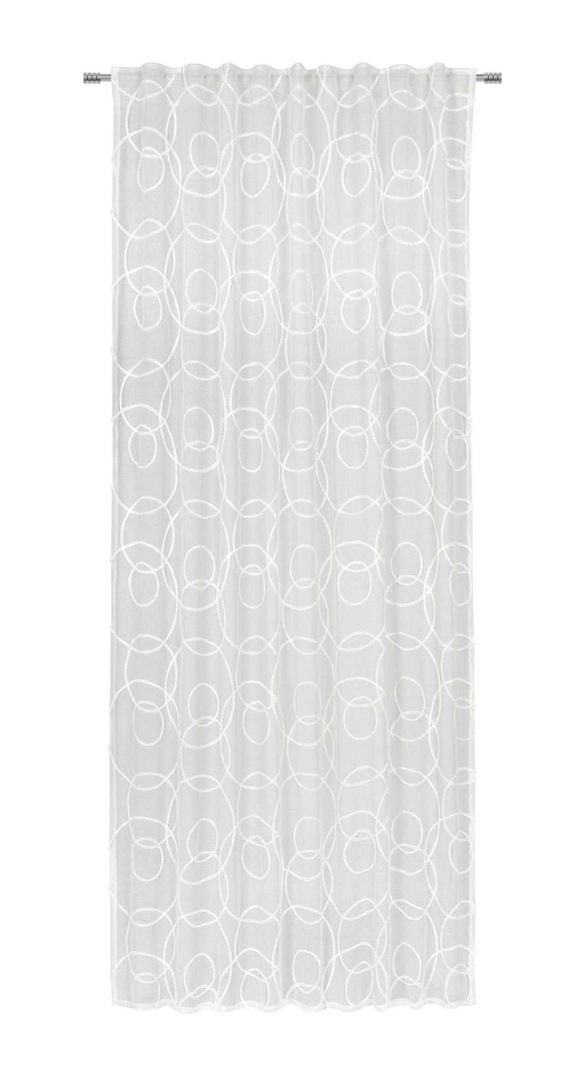 Fertigvorhang Circle ca. 135/245cm - Weiss, Konventionell, Textil (135/245cm) - Modern Living