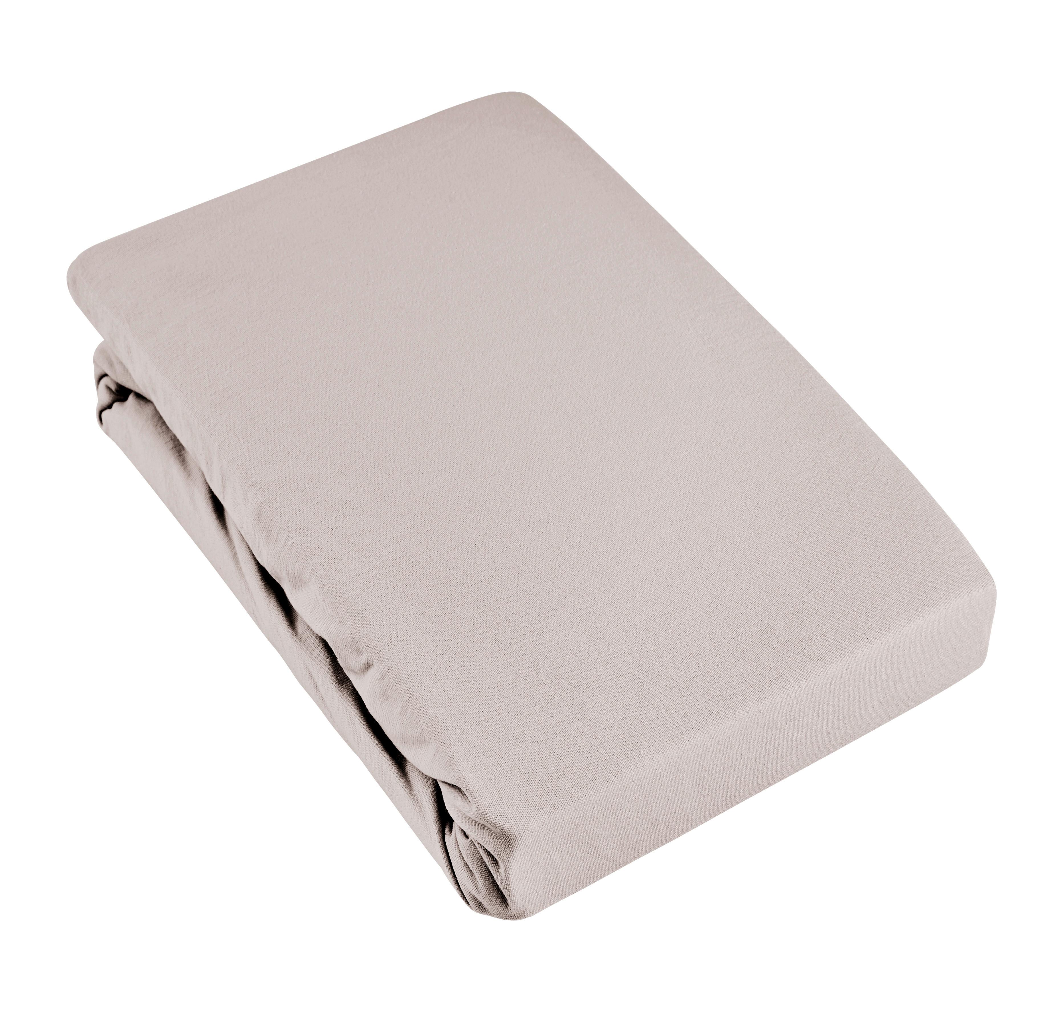 Spannbetttuch Basic Taupe ca. 90-100x200cm - Taupe, MODERN, Textil (90/200cm) - Modern Living