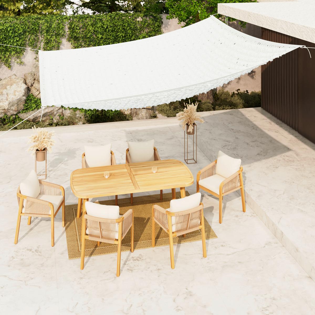 Sonnensegel Netzi Weiß ca. 300x300cm - Weiß, Basics, Textil (300/300cm)