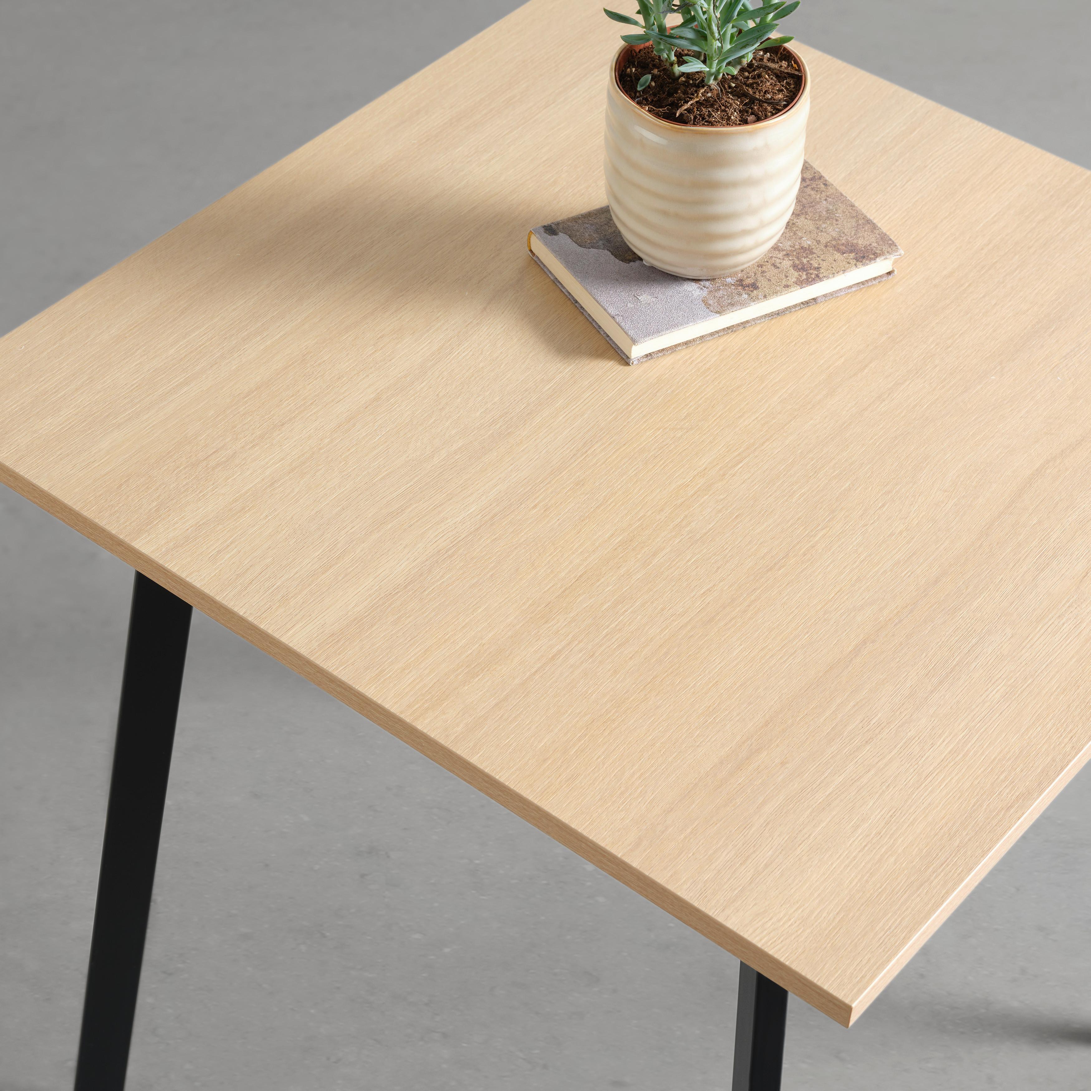 MATBORD EMIL -BASED- - svart/ekfärgad, Klassisk, metall/trämaterial (70/75/70cm) - Based