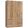 Ormar S Klasičnim Vratima Level 36 A - boje hrasta/boje kroma, Moderno, drvni materijal (150/236/58cm) - Modern Living