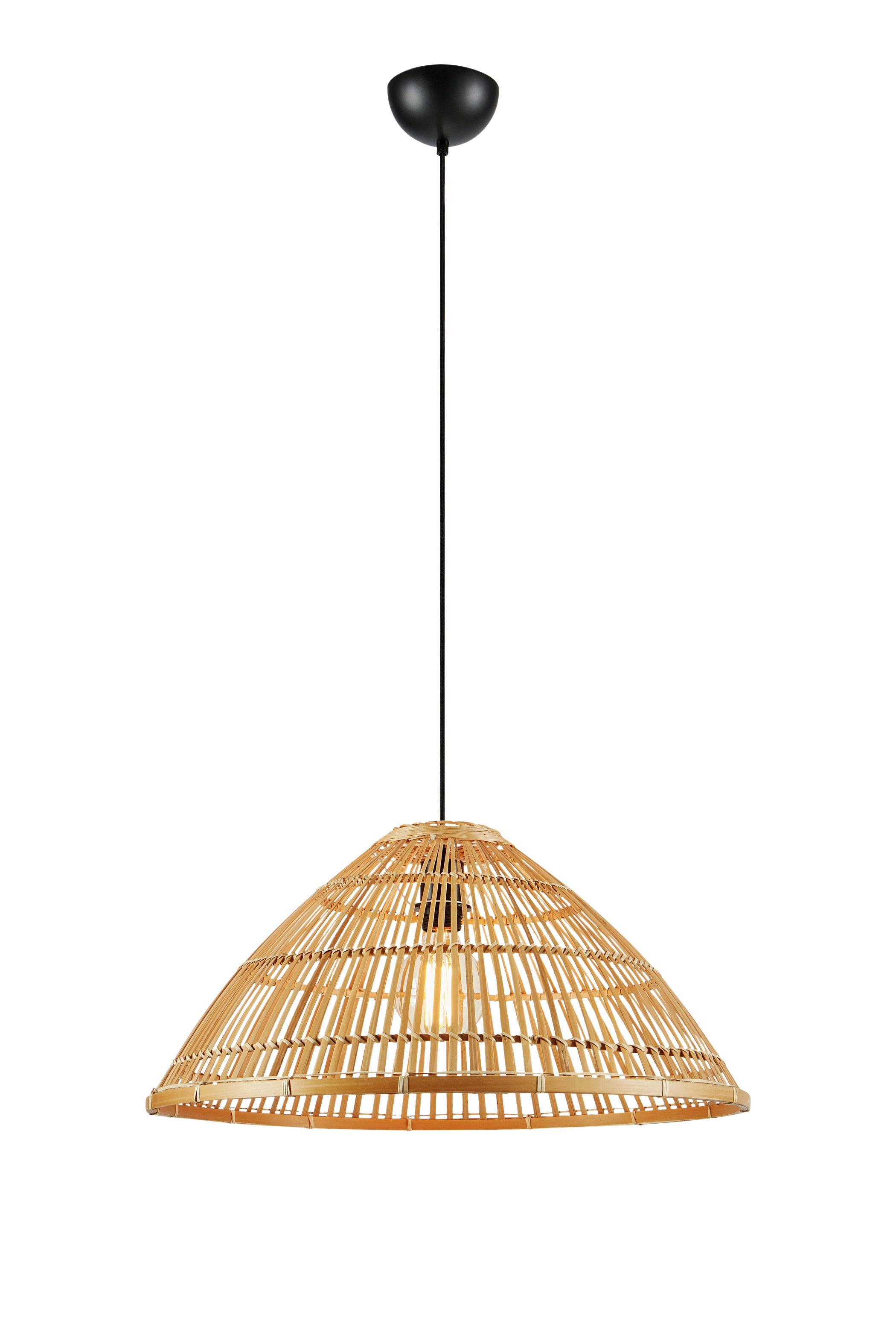 Hängeleuchte Capello max. 40 Watt - Naturfarben, Basics, Naturmaterialien/Metall (58/58/27cm) - Markslöjd