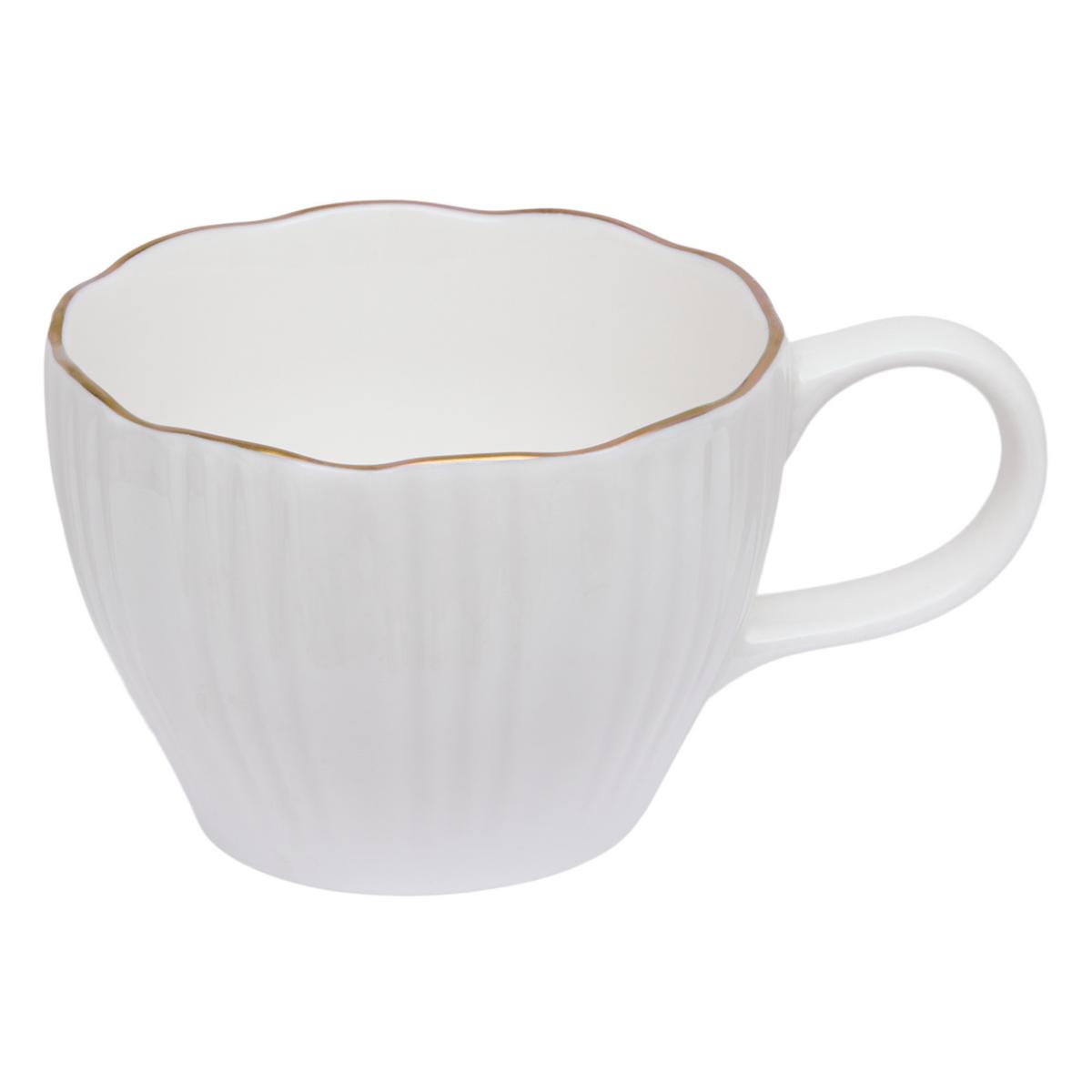 Šalica Za Kavu Sa Tanjurićem 130ml Daphne - bijela, Moderno, keramika (130ml)