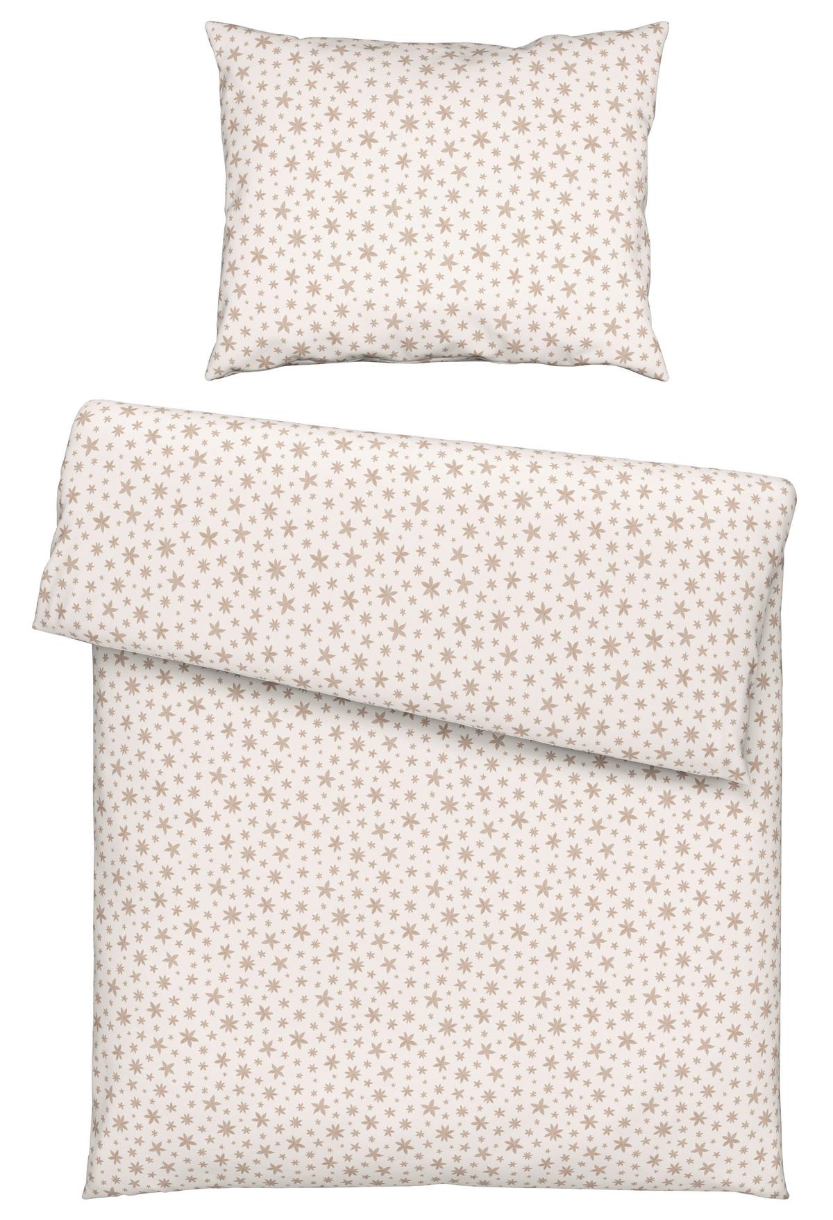 Ágyneműhuzat-garnitúra Anise - bézs/fehér, textil (140/200cm) - Modern Living
