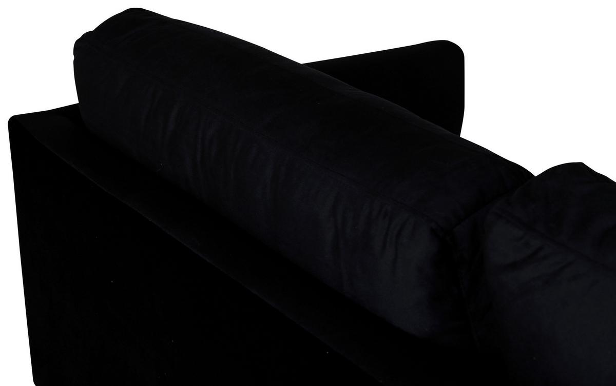 3-SITZER-SOFA ZOOM - Schwarz, Design, Textil/Metall (260/78/80cm) - Livetastic