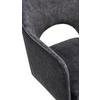 STOL MED ARMSTÖD VALLETTA - kromfärg/antracit, Klassisk, metall/textil (61/85/60cm) - Premium Living