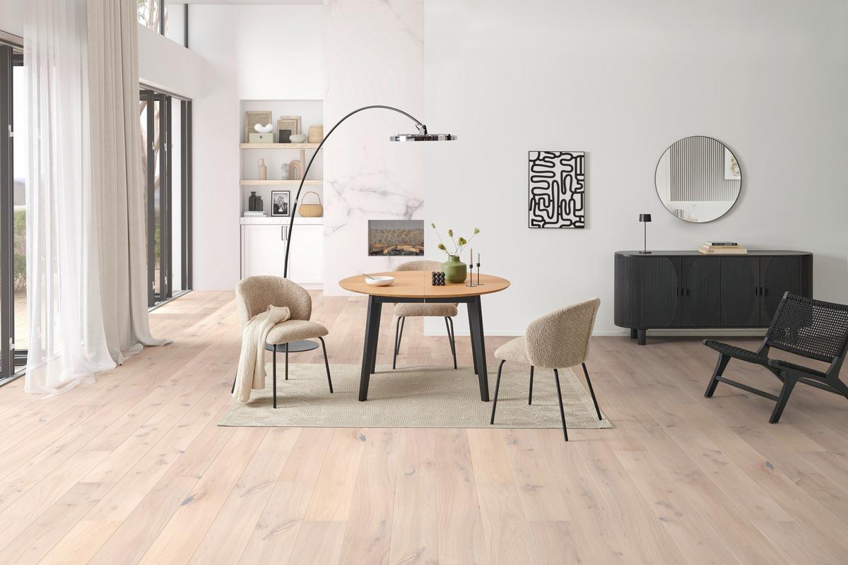 STÓŁ DO JADALNI PABLO AZ - kolor dębowy/czarny, Konventionell, materiał drewnopochodny/drewno (120-200/120/74cm) - MID.YOU