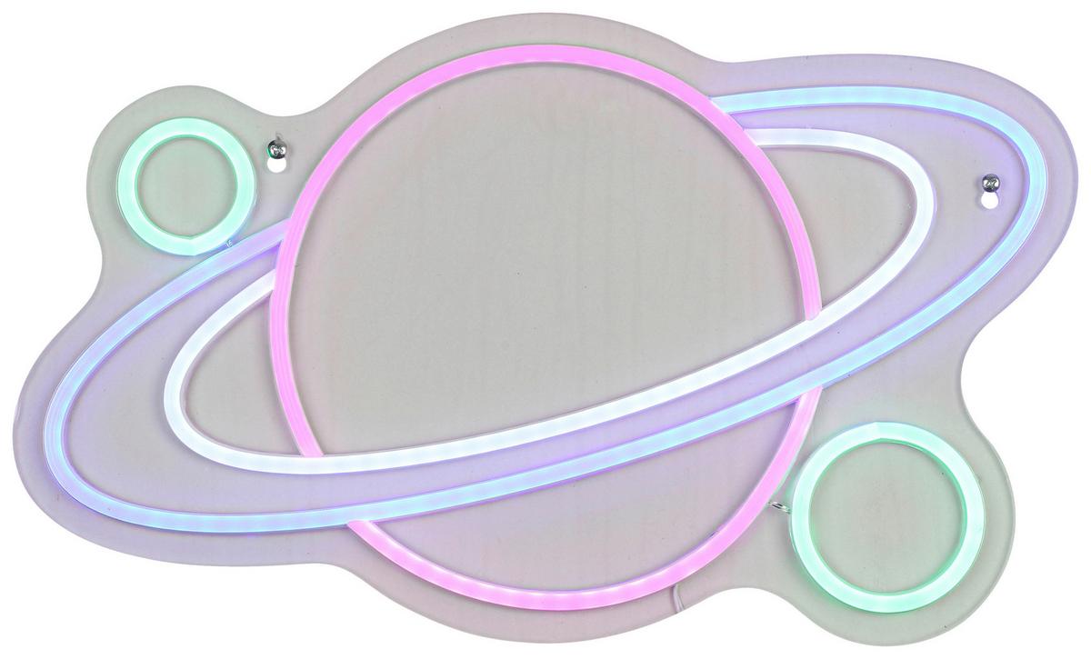 Lampă LED decorativă Erdio - alb/transparent, Modern, plastic (40/26/1cm) - Mömax
