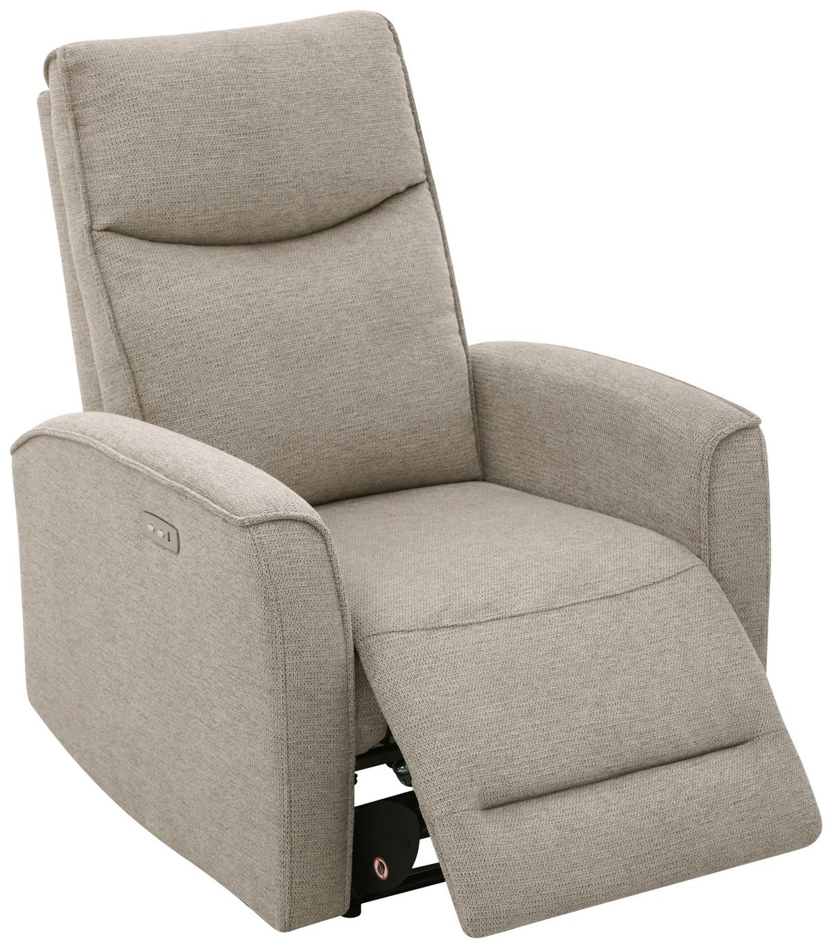 Tv Fotelj Leon, Svetlo Rjava, Relaks Funkcija - svetlo rjava/črna, Basics, kovina/umetna masa (80/102/96cm) - Ondega