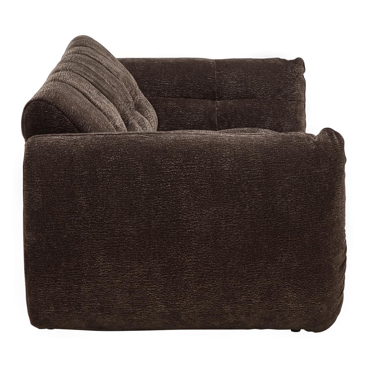 Bigsofa Carlos Dunkelbraun - Dunkelbraun/Schwarz, Modern, Kunststoff/Textil (218/81/104cm) - Mömax