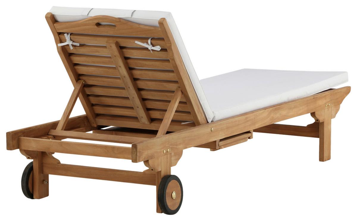 SONNENLIEGE GHANA - Teakfarben, KONVENTIONELL, Holz (200/33/65cm) - Gardenson