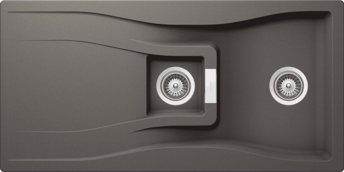 Spüle Waterfall D-150 in Silverstone - Grau, Trend, Stein (100/50cm) - Schock