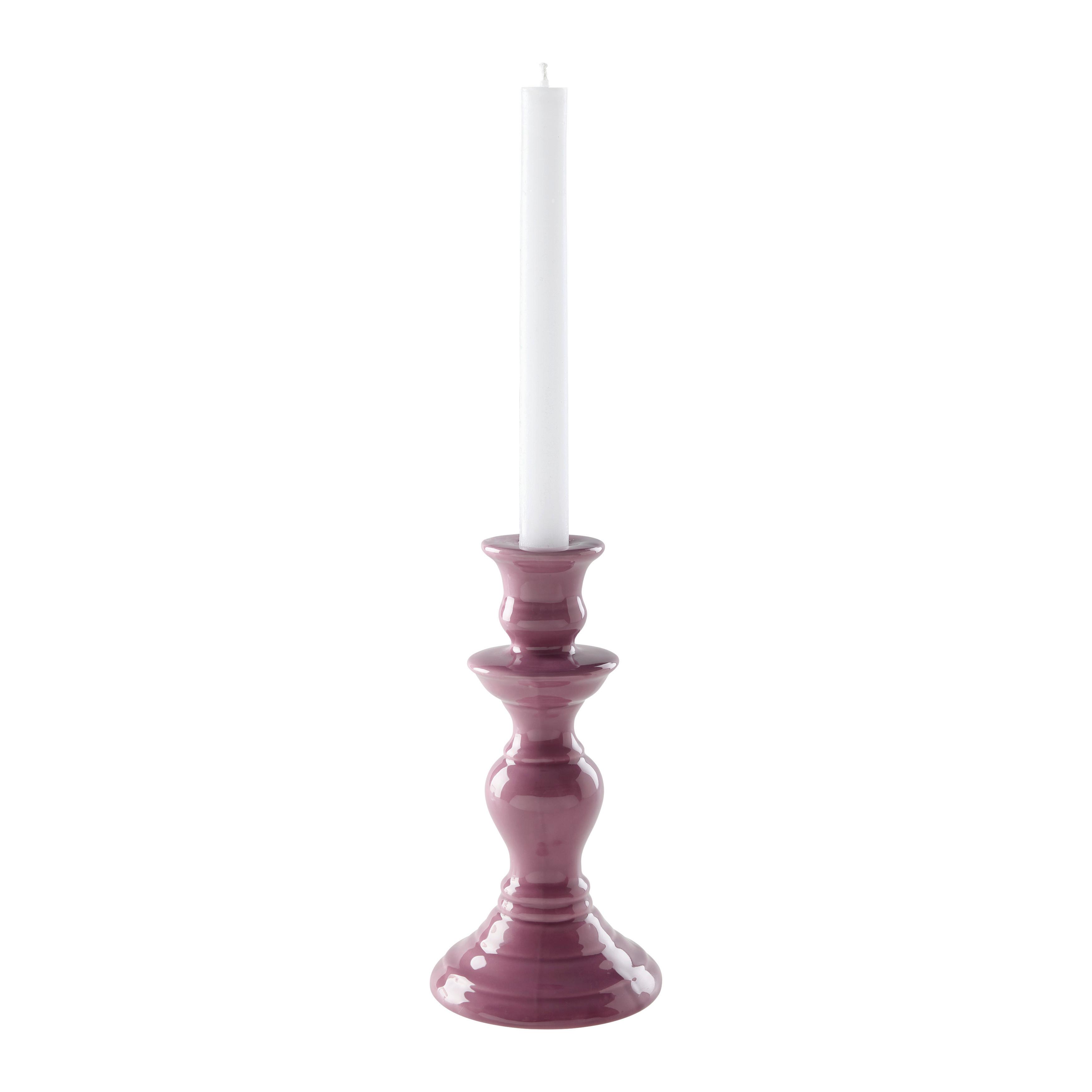 Kerzenhalter Nelly Lila - Lila, MODERN, Keramik (10/10/20cm) - Mömax