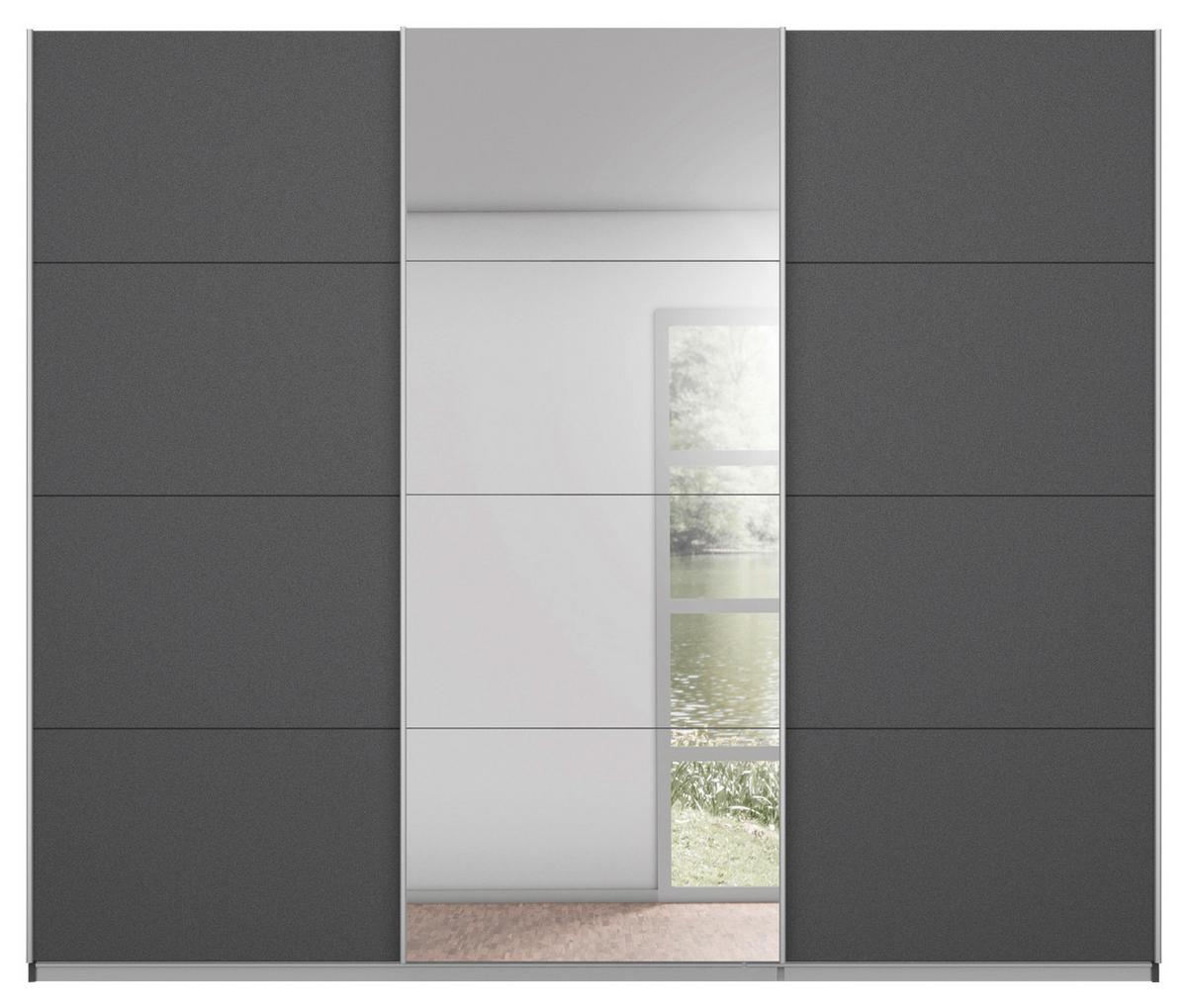 Dulap cu uși culisante MIAMI - gri, Modern, material pe bază de lemn (271/229/62cm)