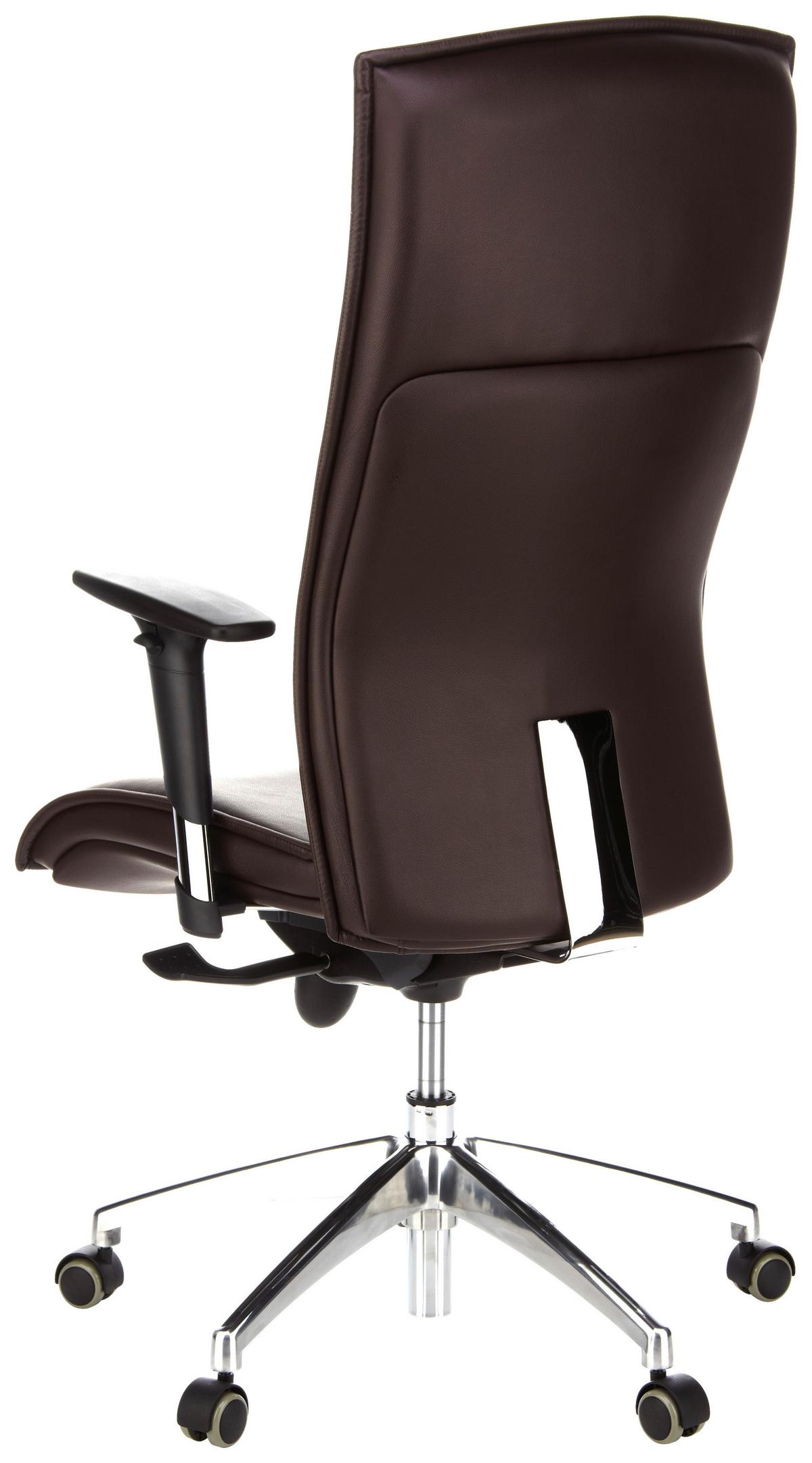 Drehstuhl Murano 20 Dunkelbraun - Dunkelbraun/Schwarz, MODERN, Leder/Kunststoff (59/133/52cm) - MID.YOU