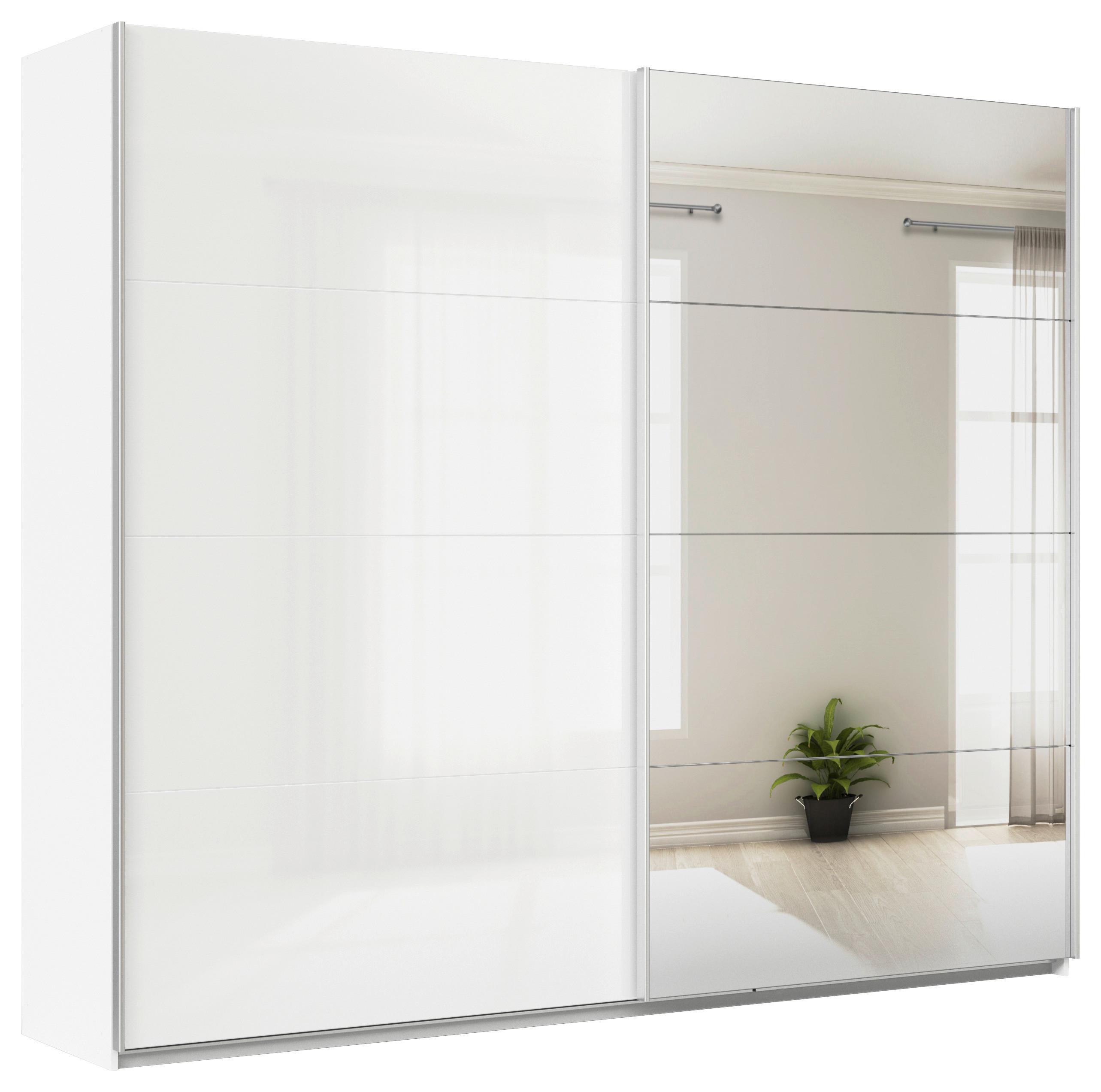 DULAP USI CULISANTE FELDKIRCH - argintiu/alb, Modern, material pe bază de lemn (271/229/62cm)