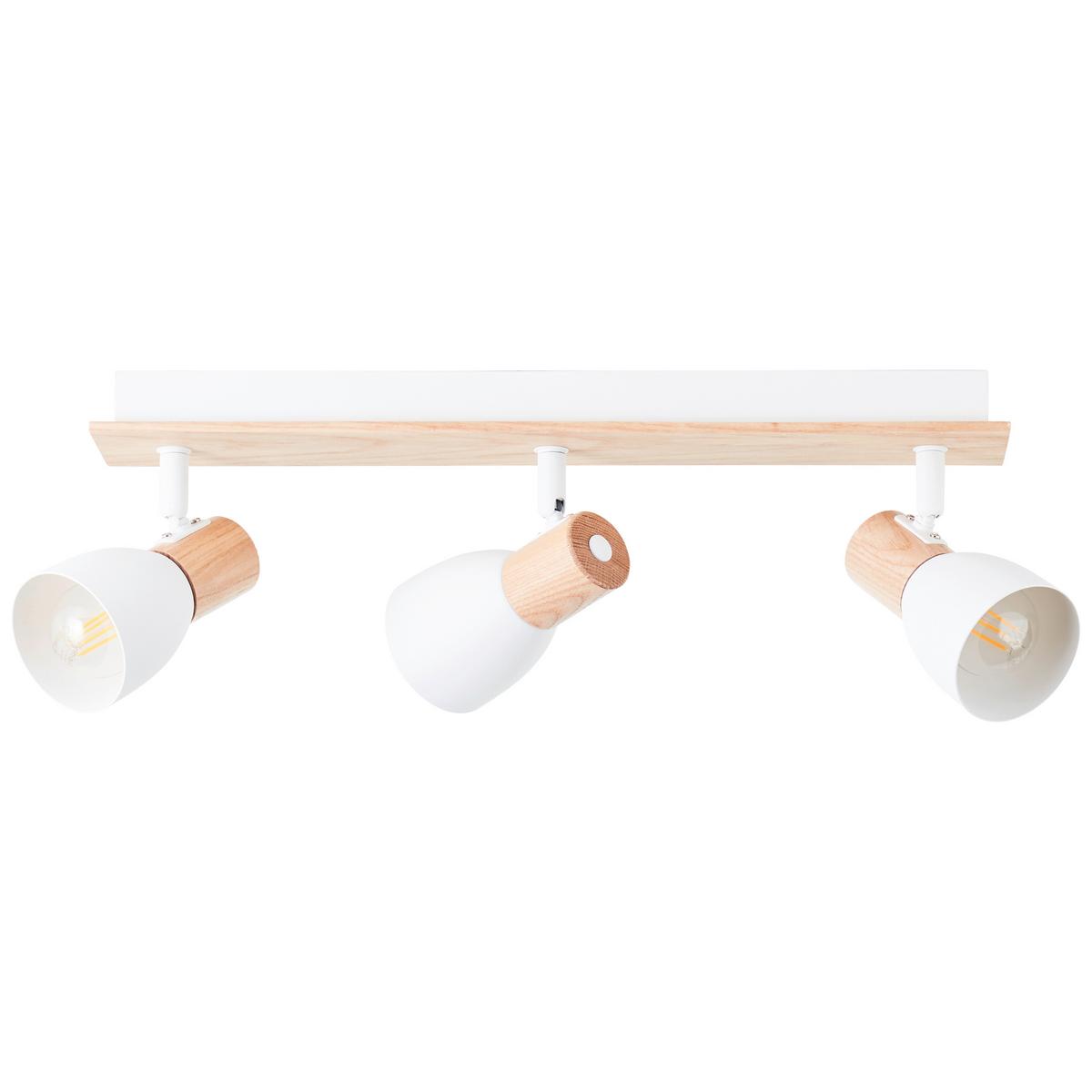 Strahler Daintree Naturfarben/Weiß max. 28 Watt - Naturfarben/Weiß, Basics, Holz/Metall (42/7cm) - Brilliant