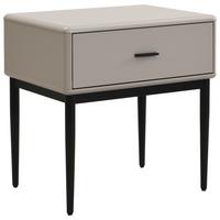 SZAFKA NOCNA TEMPICO - jasnoszary/czarny, Modern, materiał drewnopochodny/metal (54/55/40cm) - Livetastic