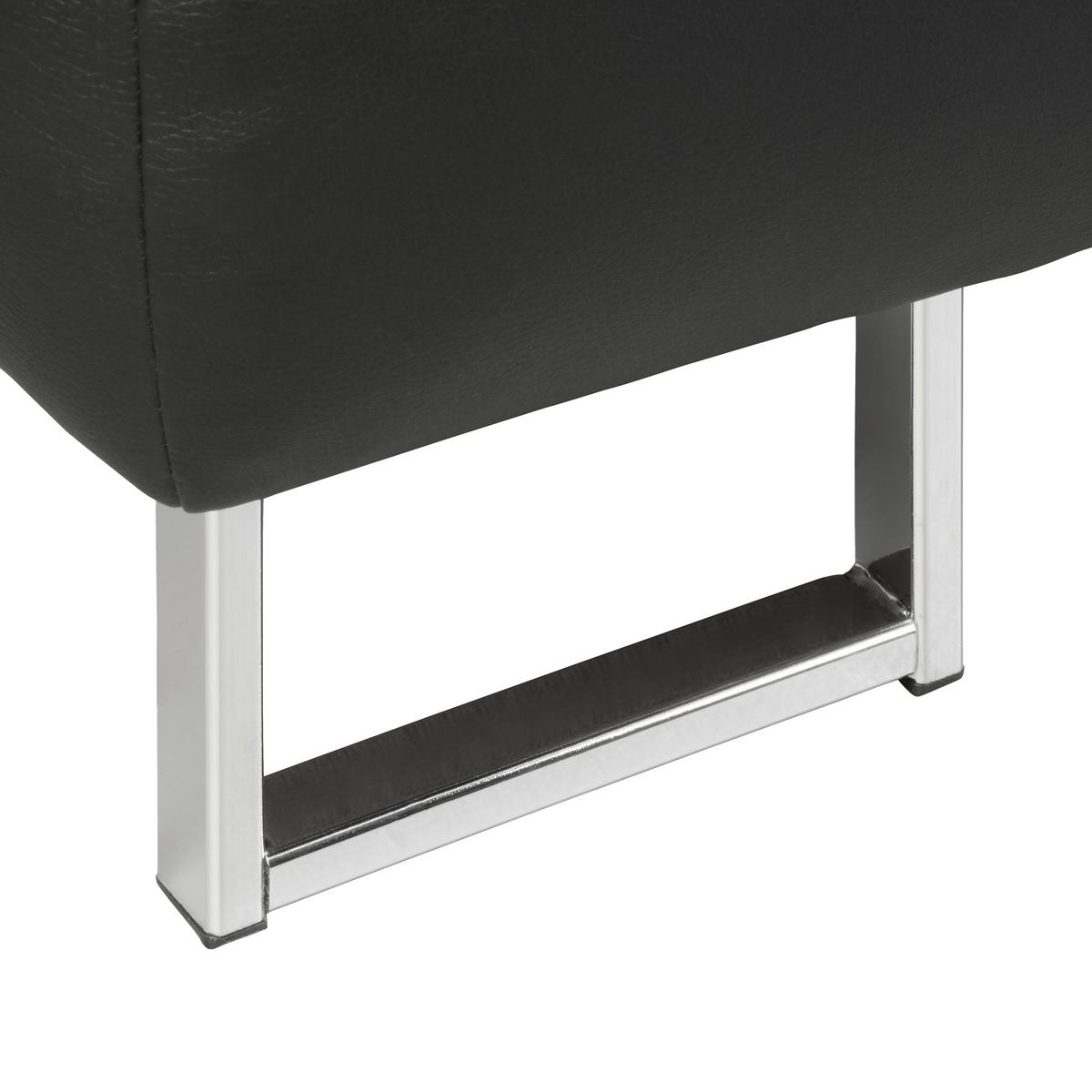 Wohnlandschaft Focus in Grau mit Bettfunktion - Chromfarben/Anthrazit, KONVENTIONELL, Textil/Metall (170/91/117/268cm) - Mömax