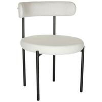 Stol Tedio, Bela - črna/bela, Basics, kovina/tekstil (55/78/56cm) - MID.YOU