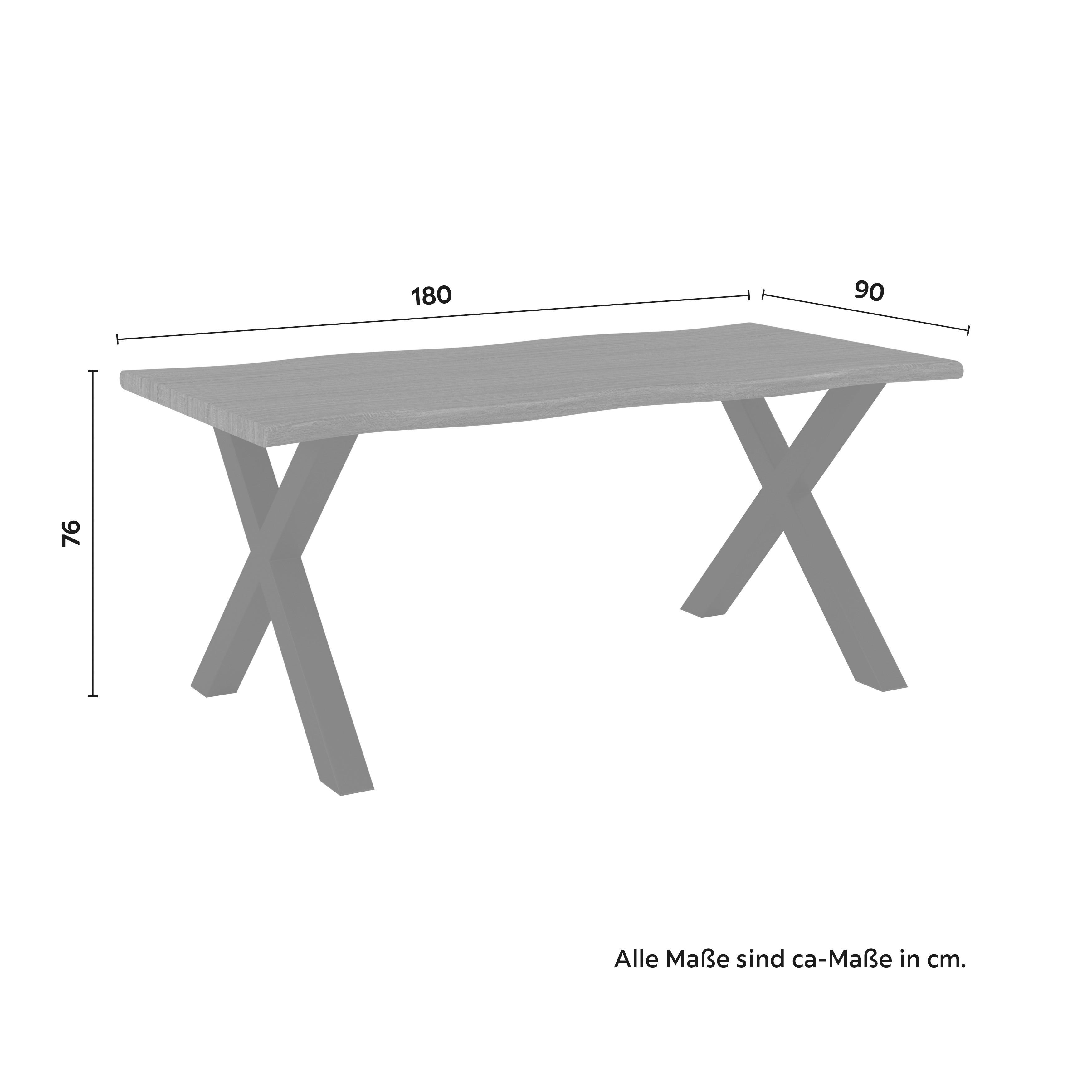 MATBORD LAUREL - svart, Modern, metall/trämaterial (180/90/76cm) - Bessagi Home