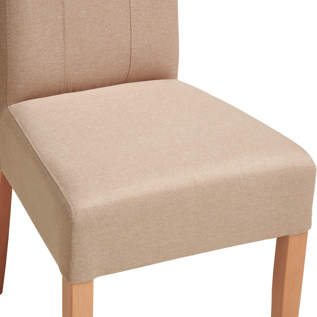 KRZESŁO JASMIN - kolor naturalny/taupe, Modern, drewno/tkanina (46/101/62cm) - Livetastic