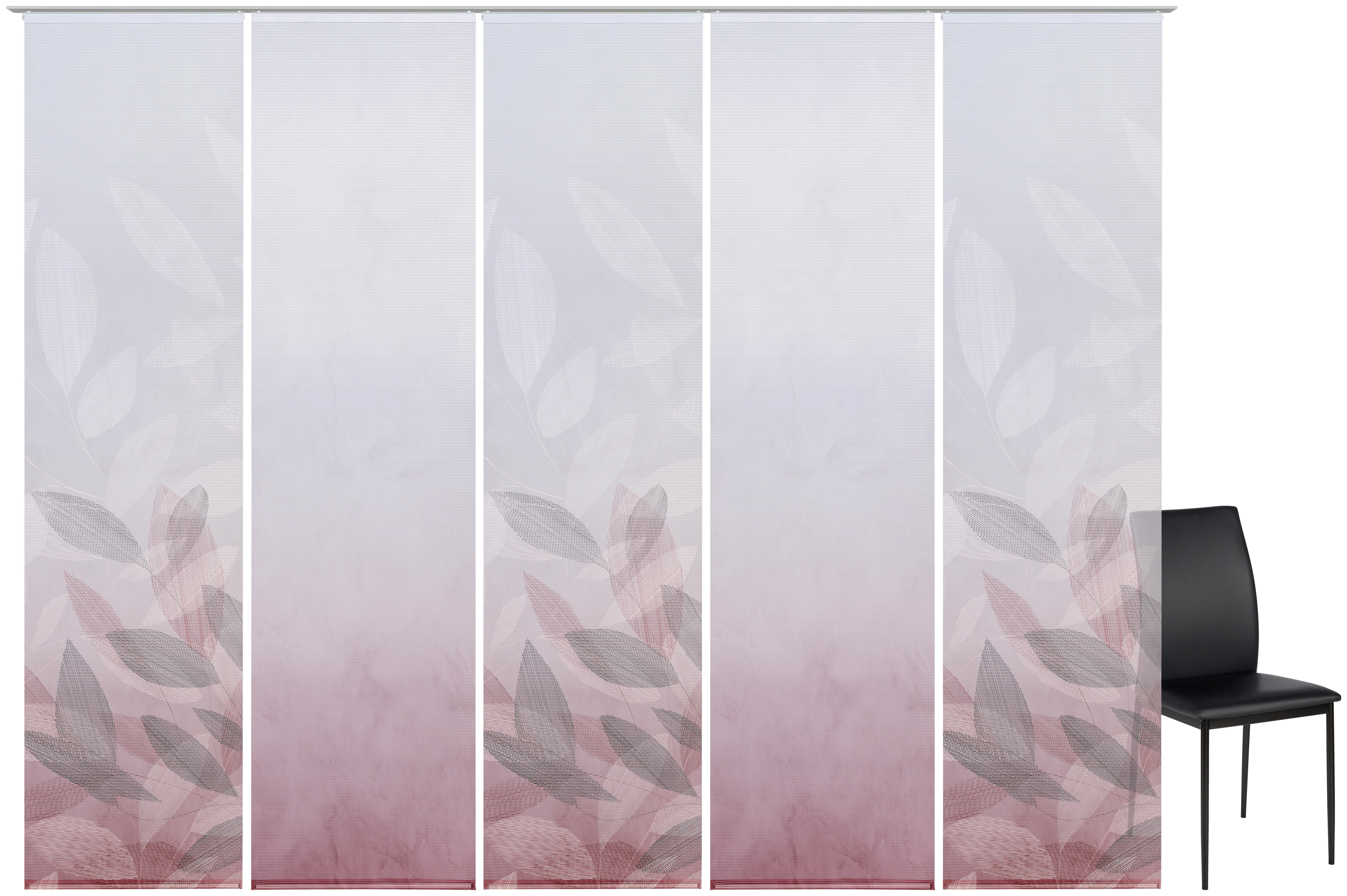 ZASŁONA PANELOWA ABIGAIL - bordowy, Natur, tkanina (60/245cm) - Novel