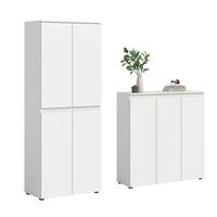 Garderobenschrank Scarpa Weiß - Schwarz/Weiß, Design, Holzwerkstoff/Kunststoff (190/175/37cm) - Livetastic