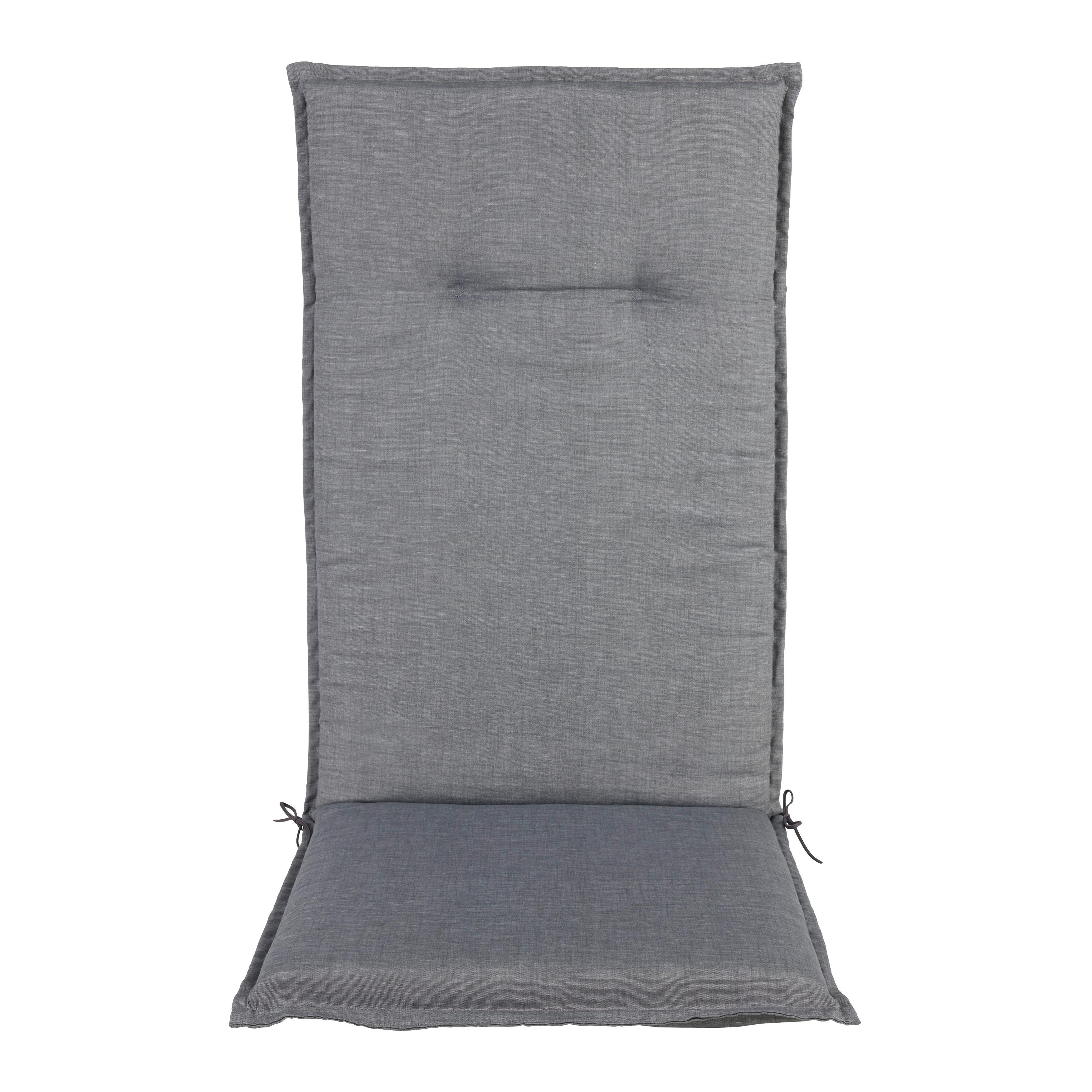 Sesselauflage Genf 2 Grau ca. 120x48x5cm - Grau, Basics, Textil (120/48/5cm) - Mömax