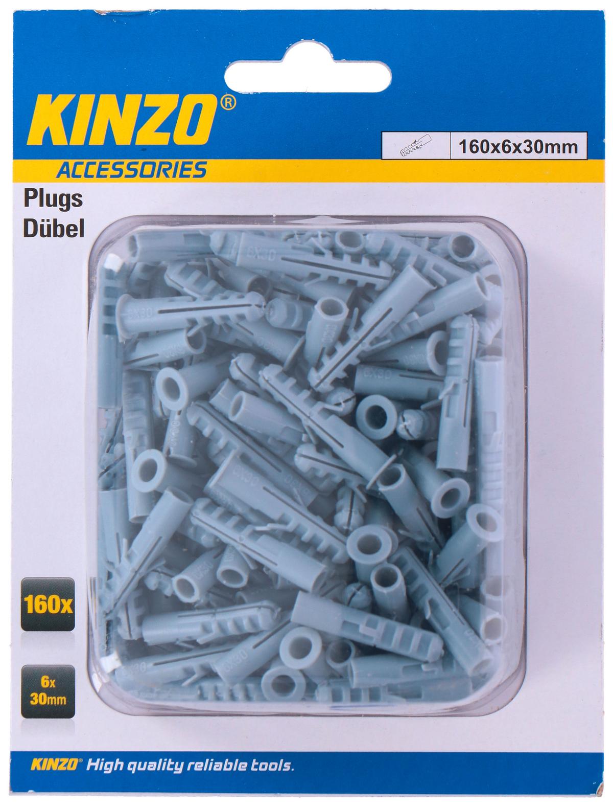 Dübel Szett Kinzo - szürke, műanyag (0,3/0,06/0,06cm)