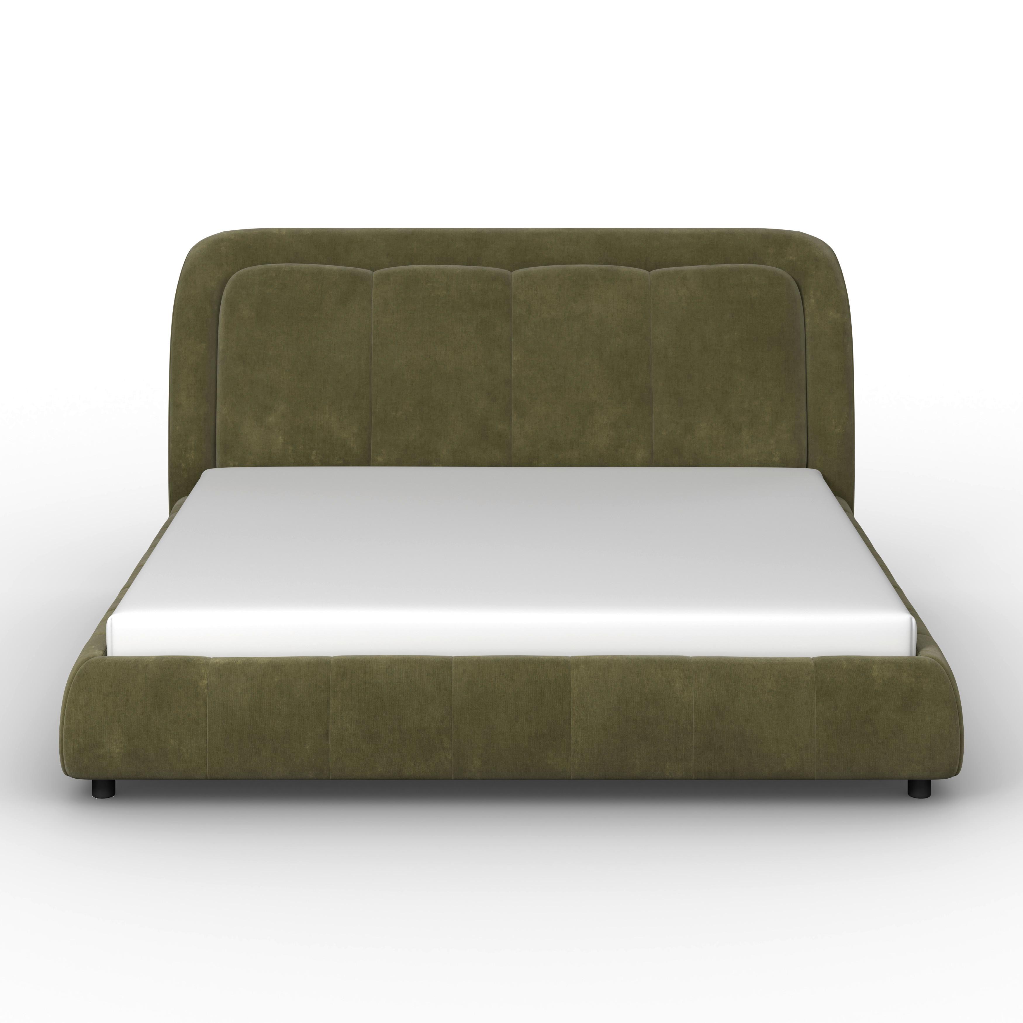 STOPPAD SÄNG ANTON - svart/mörkgrön, Modern, metall/trä (180/200cm) - Bessagi Home
