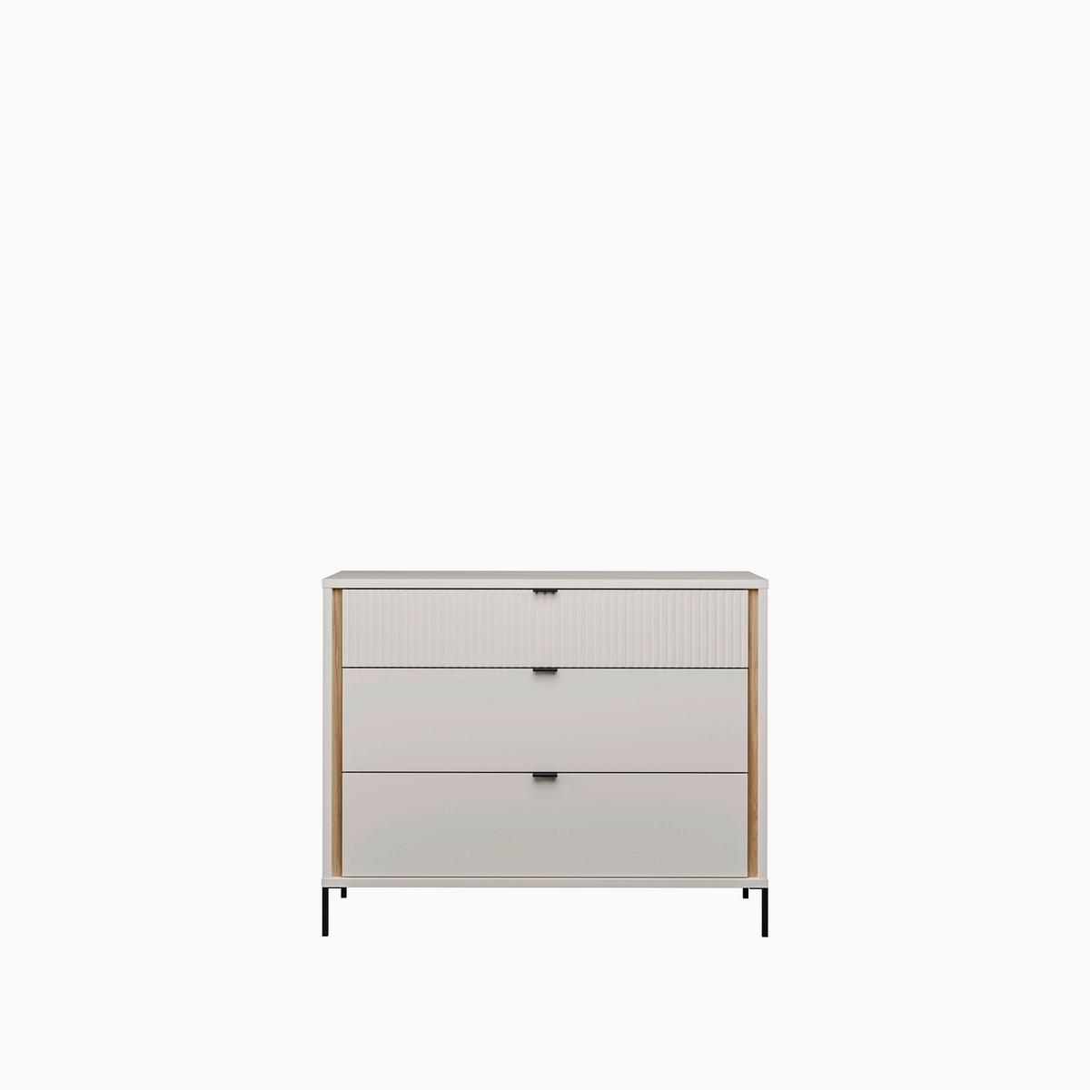 Komoda Seravel - boje hrasta/boje pijeska, Konvencionalno, drvni materijal/metal (109,4/87,2/41,5cm) - Modern Living