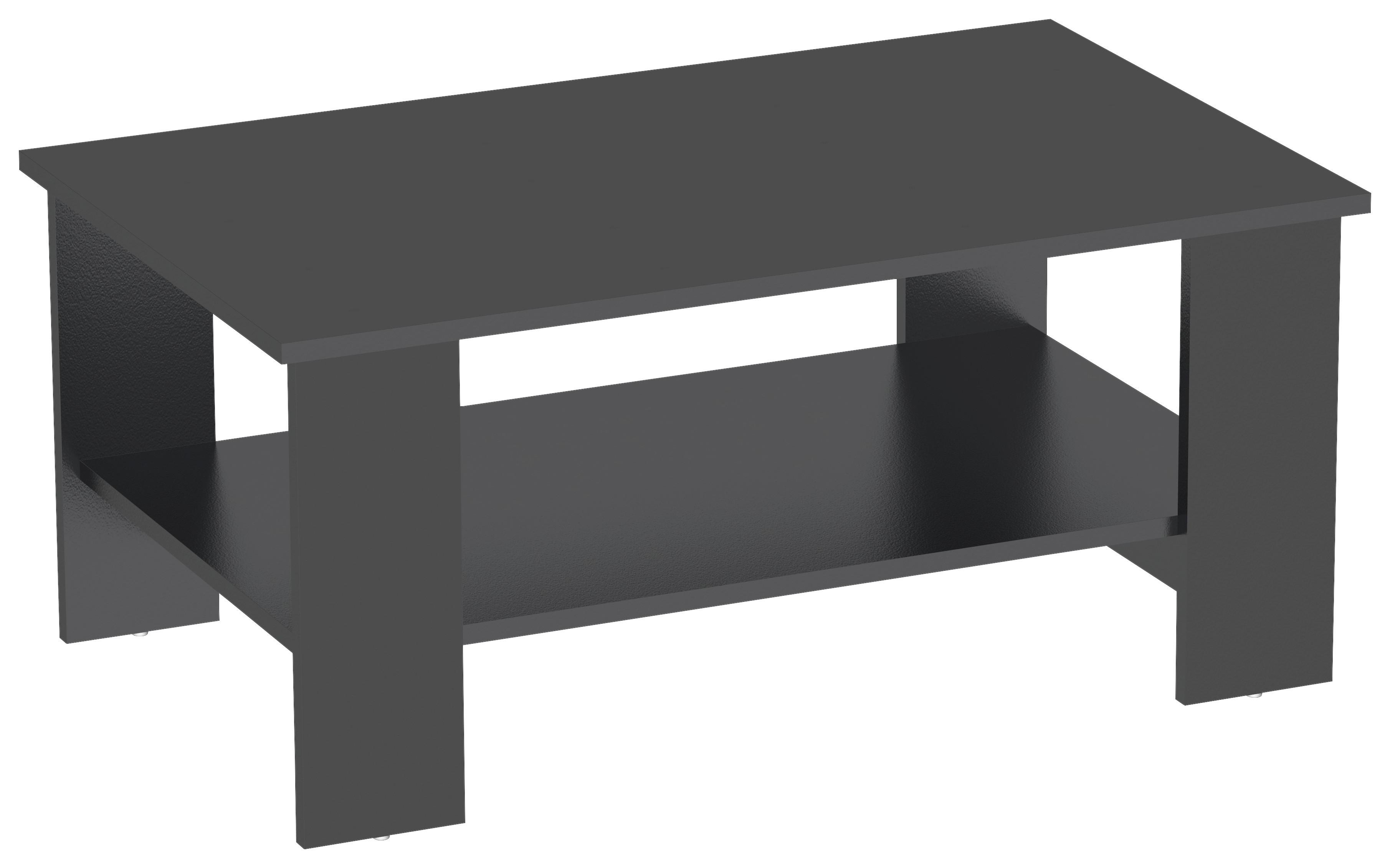 Klubska Miza Paolo - antracit, Konvencionalno, leseni material/les (90/41/55cm)