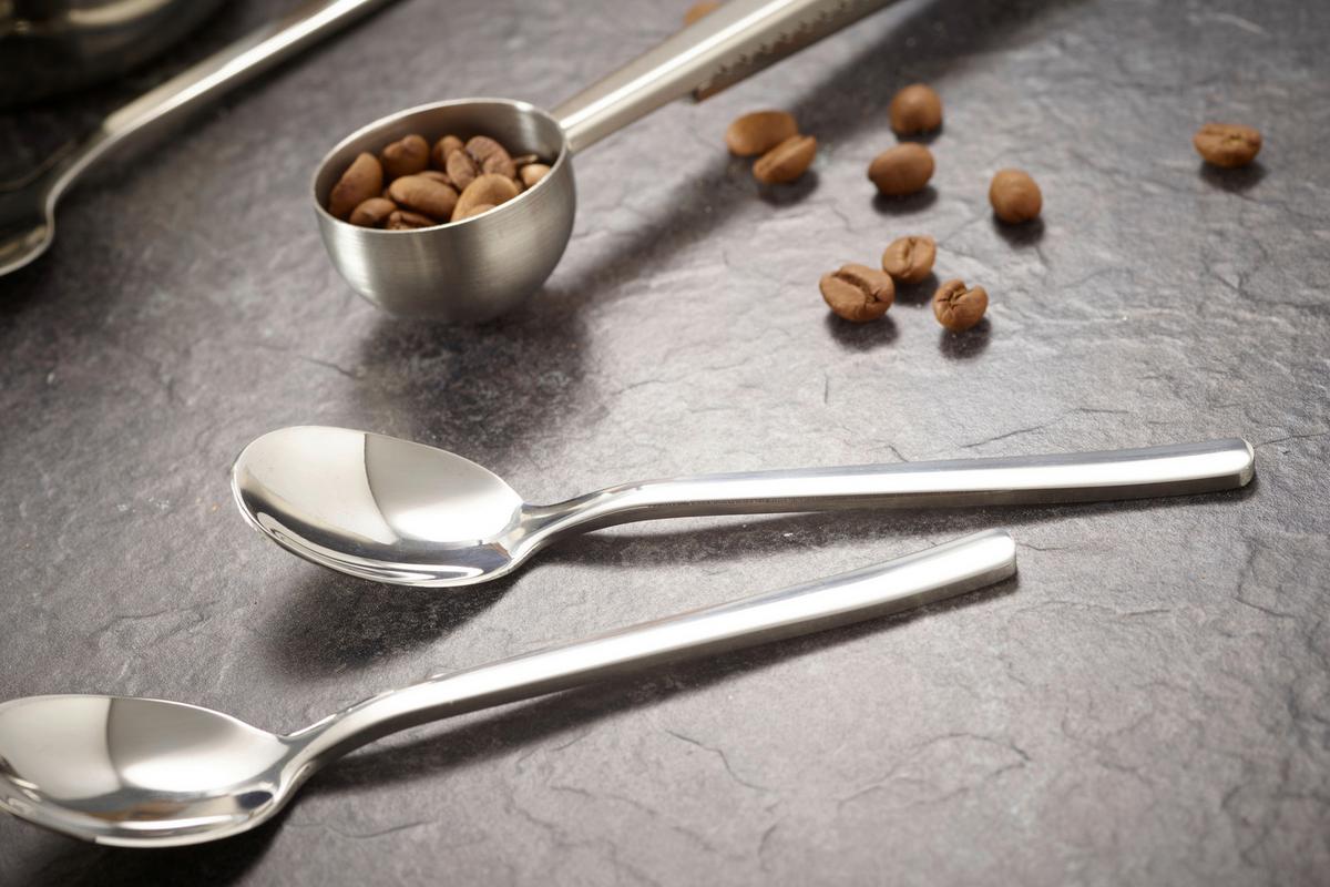 Kaffeeset Cosme in Silberfarben, 23-teilig - Silberfarben, Basics, Metall - Echtwerk