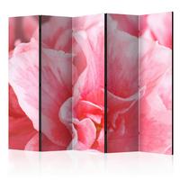 Paravan Pink Azalea Flowers I, 5-Delni, Dvostranski - pink/bela, Basics, tekstil/les (225/172/3cm) - artgeist