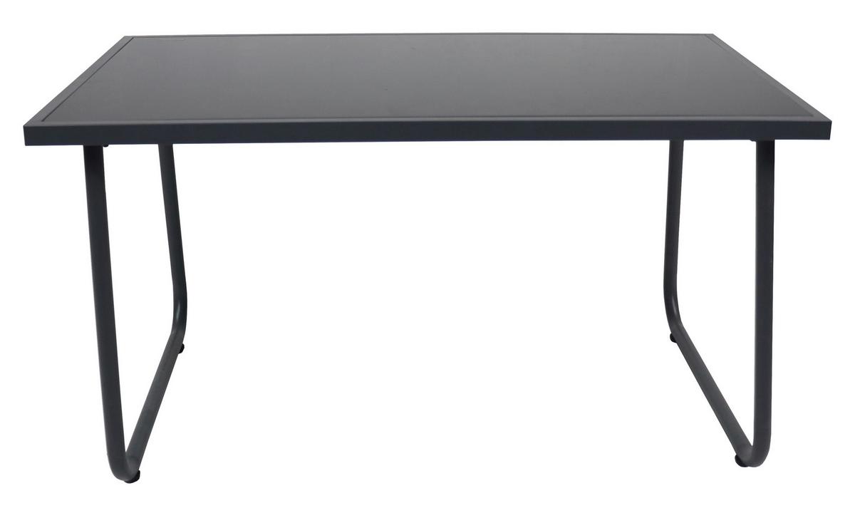 GARTENMÖBEL-SET LEXILA 4-TLG - Schwarz, Modern, Glas/Kunststoff - Gardenson