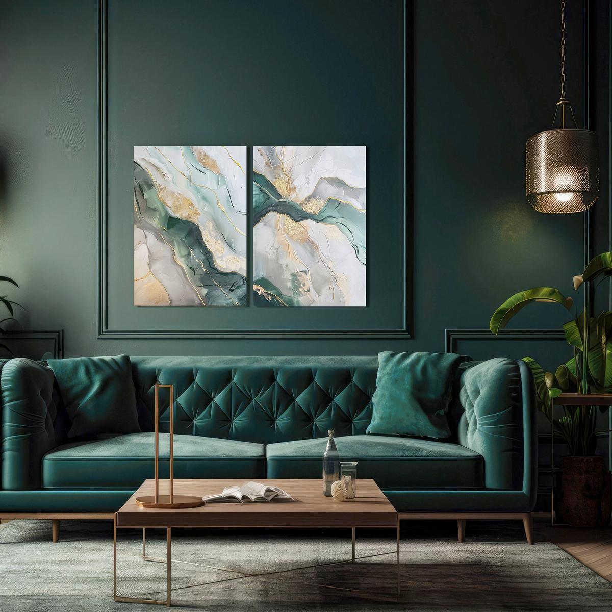 Bilderset CA Multicolor - Multicolor, Basics, Holz/Textil (50/70cm)