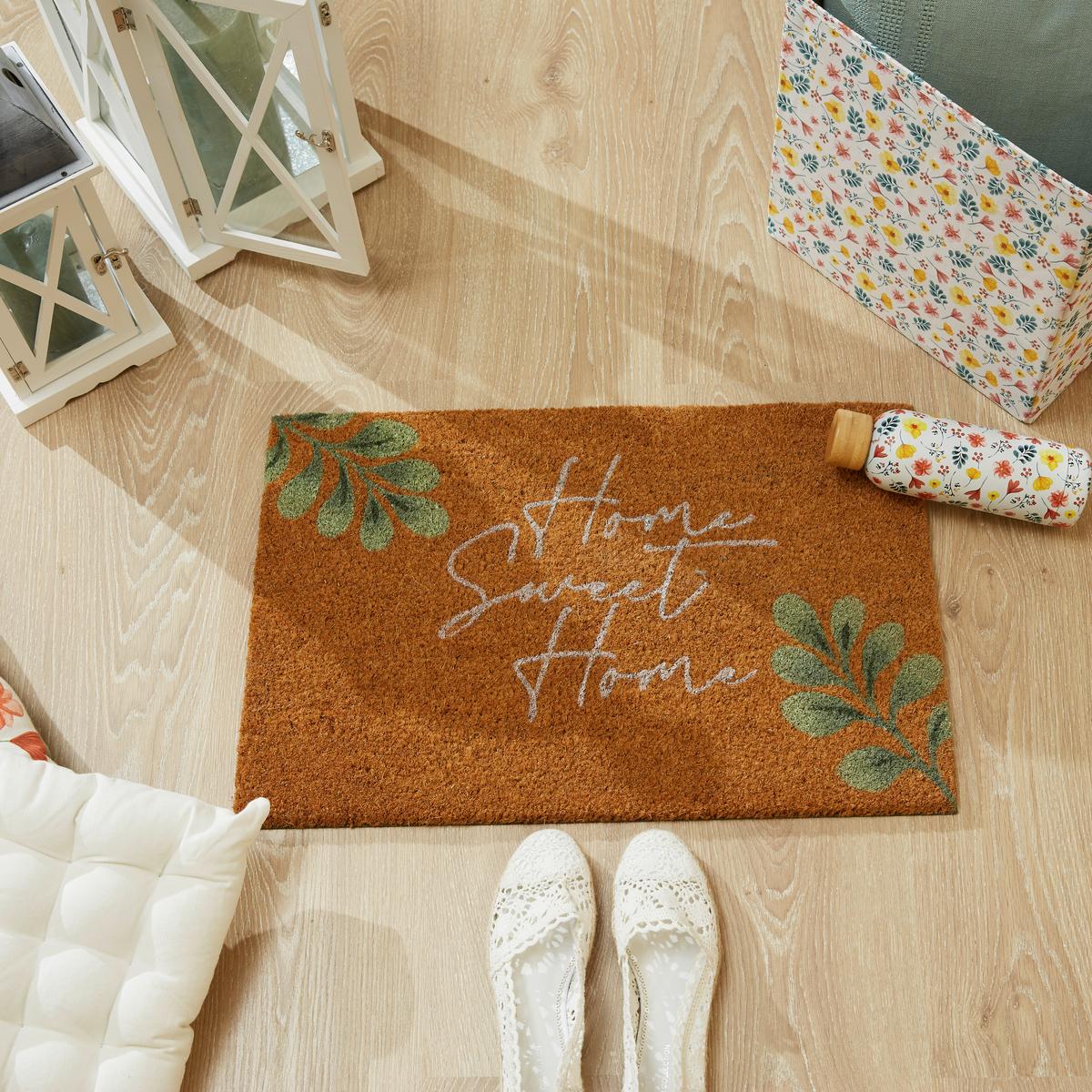 Predpražnik Home Sweet Home - rjava, Trendi, tekstil (40/60cm) - Mömax