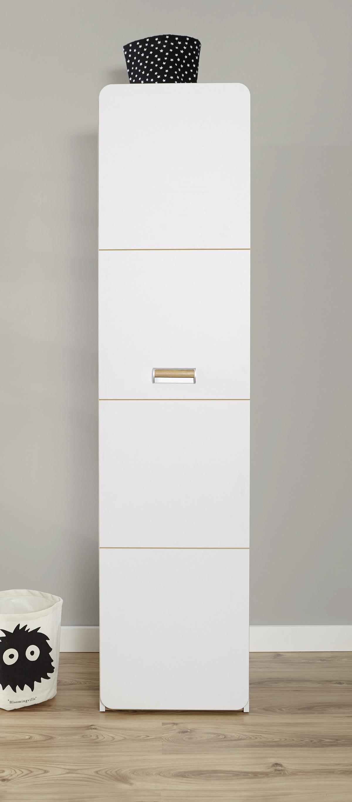 Jugendzimmer Lori 6-tlg. Holz Weiß - Eschefarben/Birkefarben, MODERN, Holz/Holzwerkstoff (80/190cm) - MID.YOU