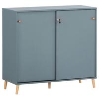 Aktenschrank Serie 500 Blau ca. 100,1x92,6x41cm - Blau, MODERN, Holzwerkstoff (100,1/92,6/41cm) - MID.YOU