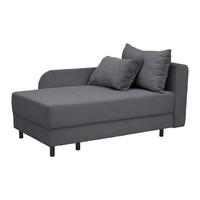 Liege Nova Dunkelgrau - Dunkelgrau/Schwarz, MODERN, Holz/Textil (145/62/85cm) - Mömax