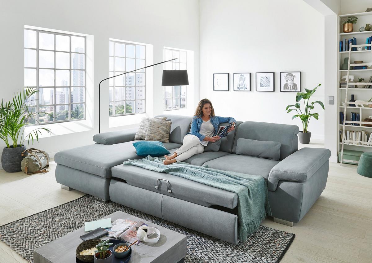 Sedežna Garnitura Antaris Mini -Top- Z Relax Funkcijo - siva/bež, Moderno, kovina/tekstil (320/260cm) - Top ponudba