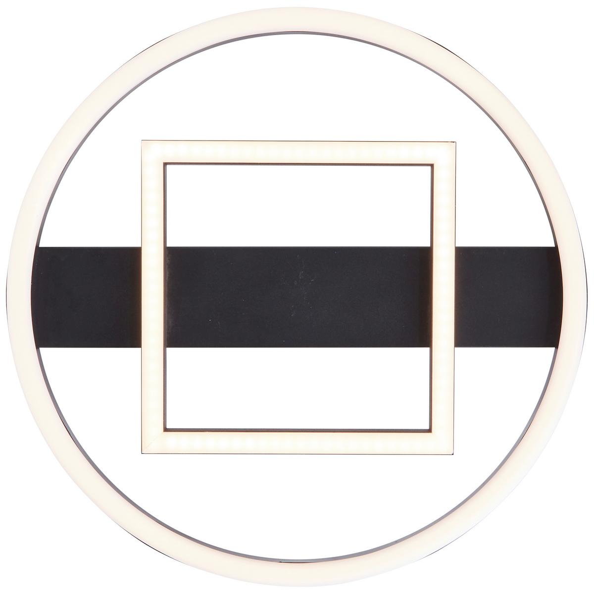 LED-Paneel Maureen Schwarz max. 24 Watt - Schwarz, Design, Kunststoff/Metall (5/37/37cm) - Brilliant