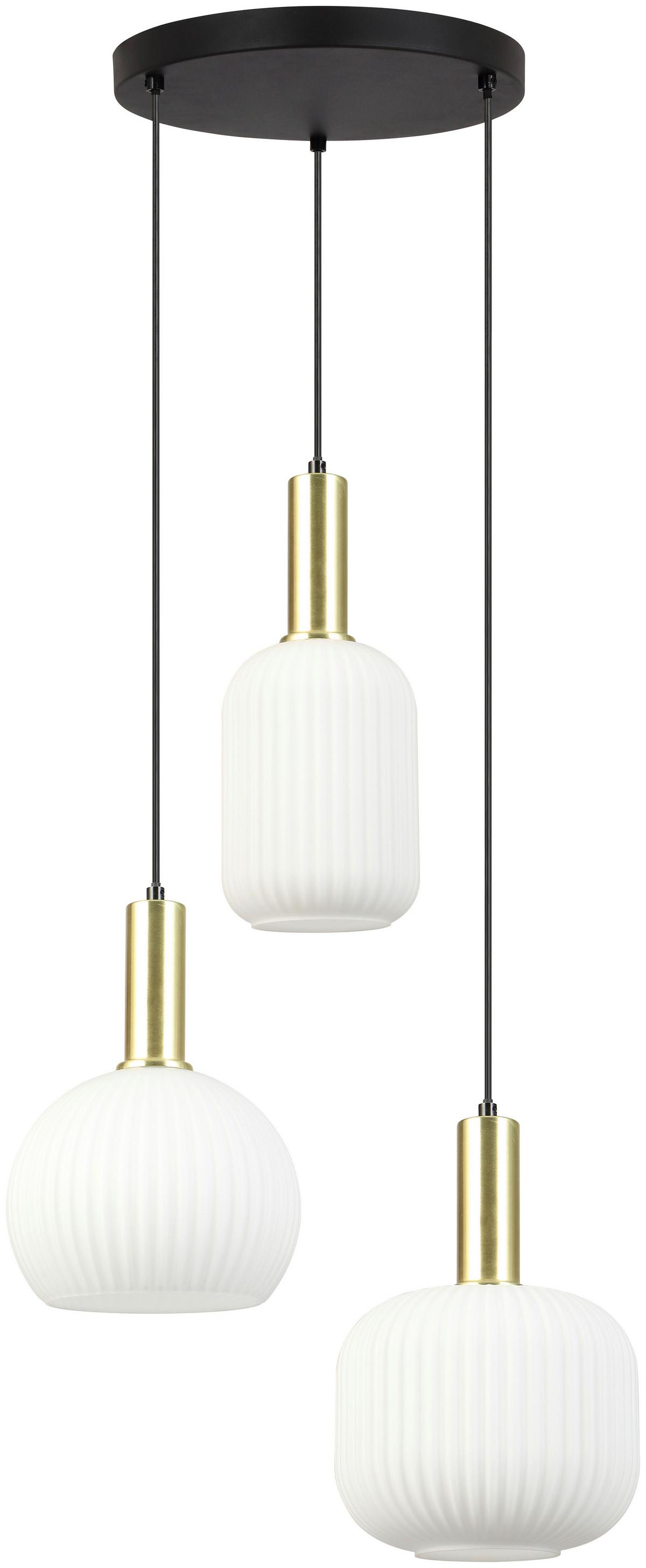Viseča Svetilka Scher - zlate barve/črna, Moderno, kovina/steklo (36/120cm) - Mömax
