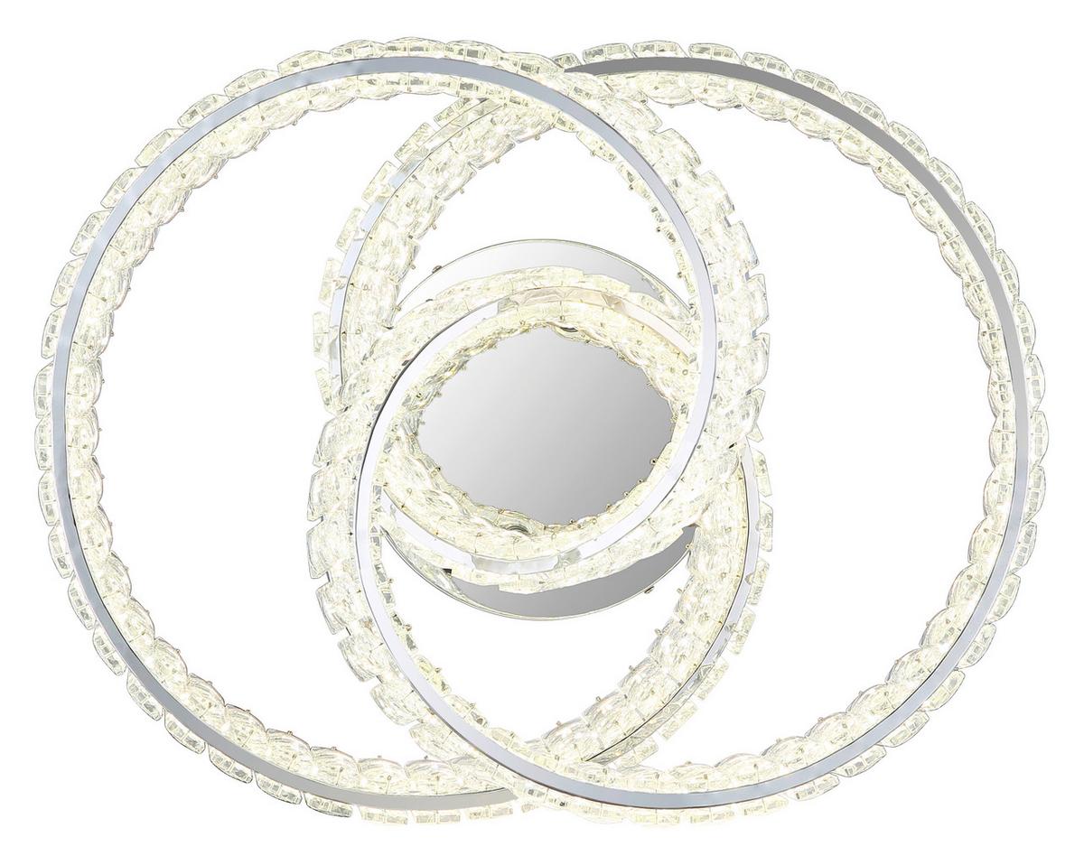 LED-DECKENLEUCHTE 67162D MUCKY - Klar/Chromfarben, Konventionell, Glas/Metall (60/26cm) - Globo