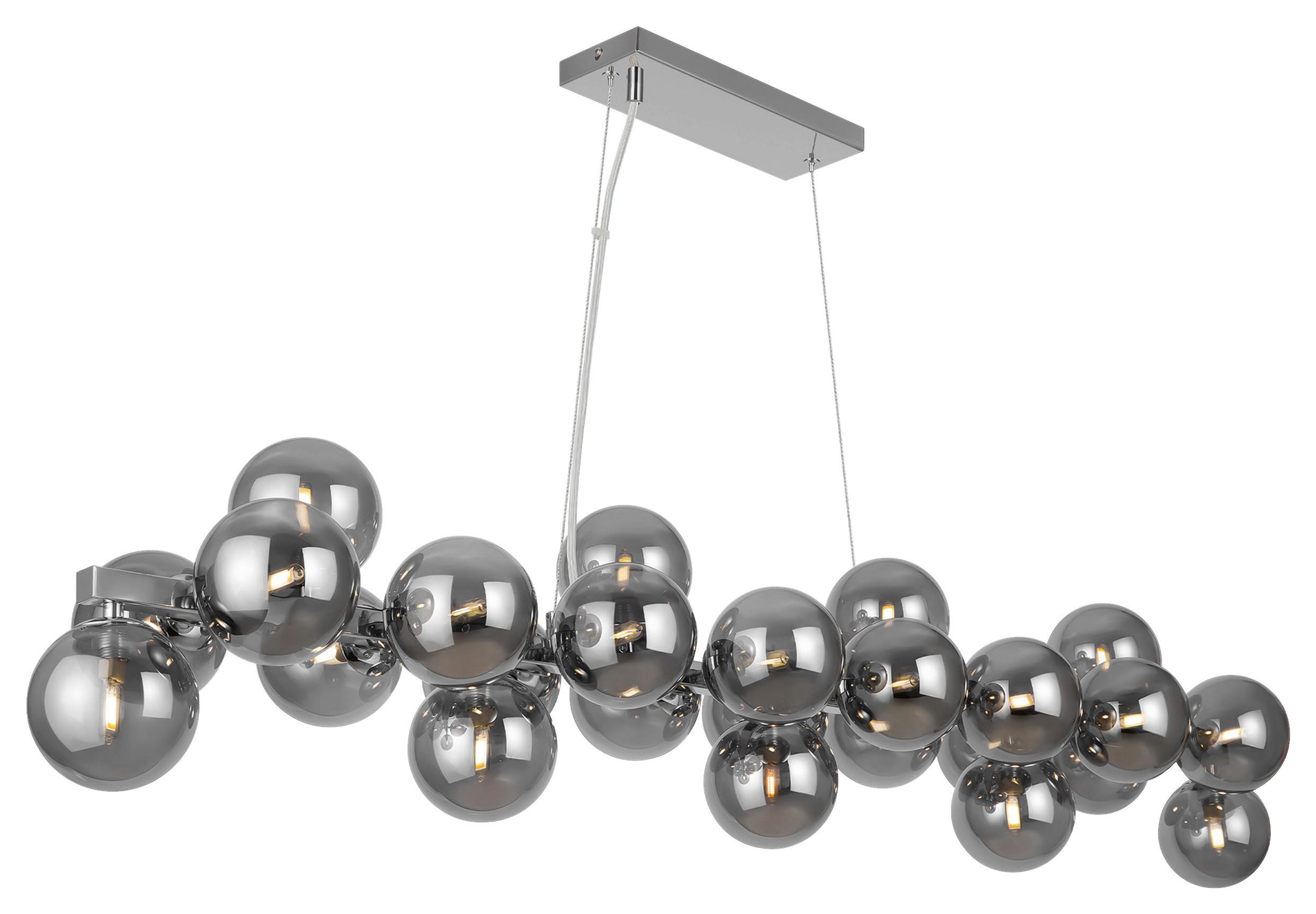 Pendelleuchte Dallas Chromfarben max. 28 Watt - Chromfarben, Trend, Glas/Metall (23,8/22,8/123,5cm) - MAYTONI